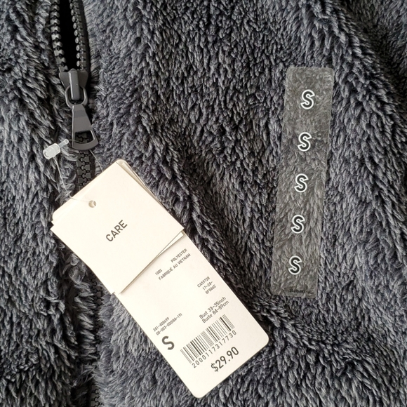 Uniqlo Fluffy Yarn Fleece Zip Jacket Dark Grey S - Picture 3 of 7